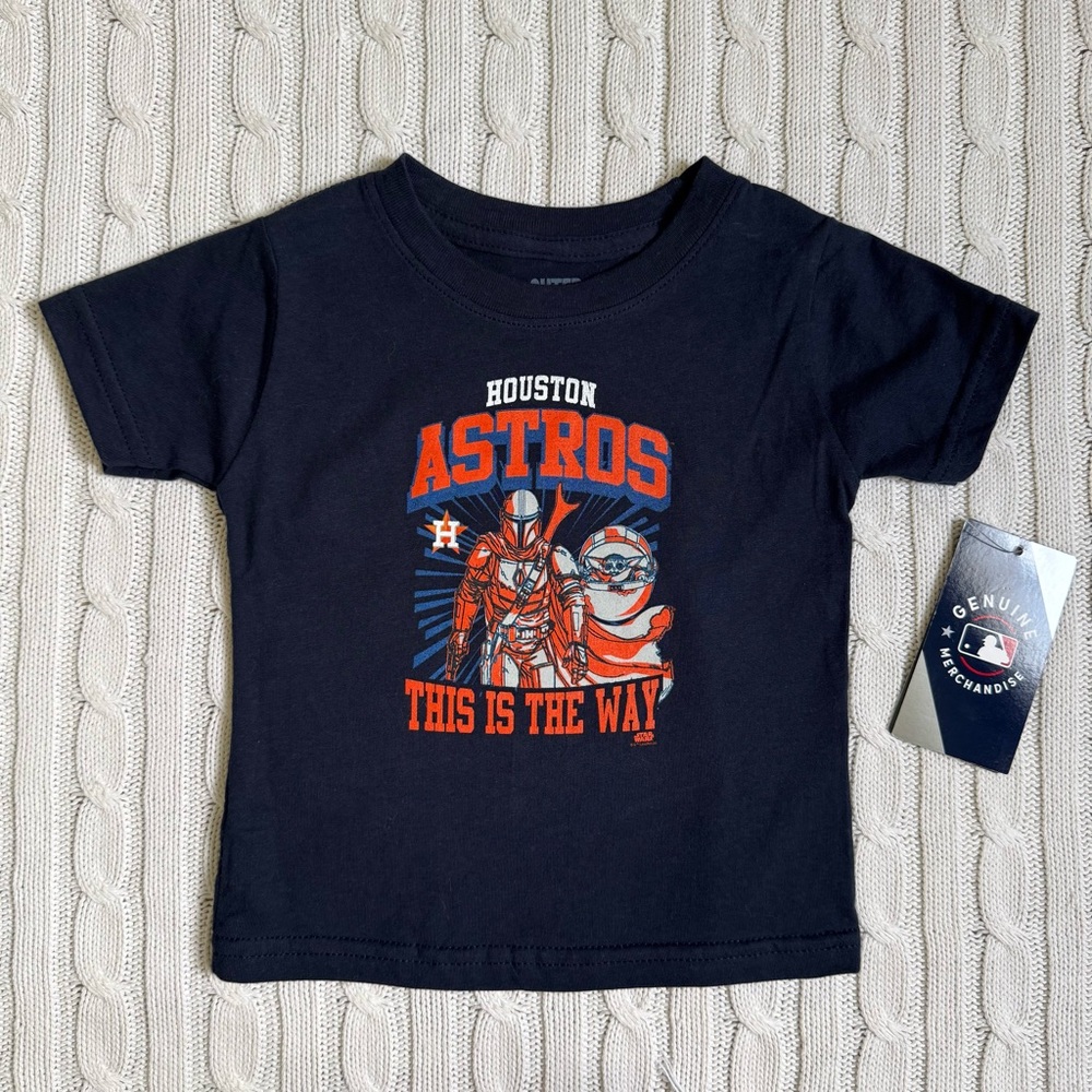 Houston Astros Baby T Shirt Top NEW 12 Mo Disney Star Wars Collab MLB Baseball